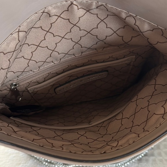 Kelly & Katie Taupe Clutch with Rhinestone Strap - Picture 5 of 9